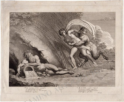 Longhi, Giuseppe - "Pan & Syrinx" Etching-Engraving