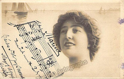 Lopez Buchardo, Carlos - Autograph Music Quote on Postcard 1904