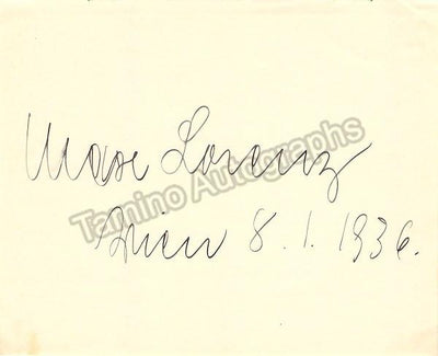 Lorenz, Max - Signed Album Page 1936