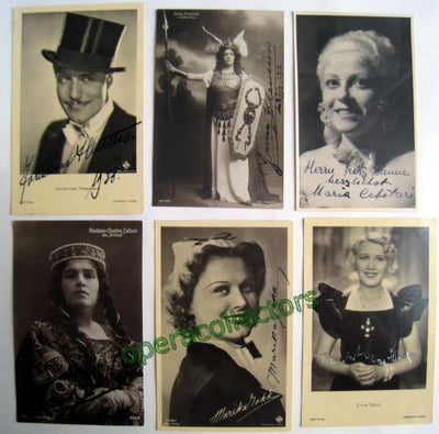 Lot of 6 Singer signed photo postcards!