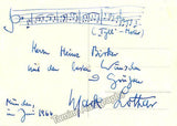 Lothar, Mark - Signed Music Quote 1966