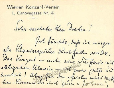 Lowe, Ferdinand - Set of 2 Autograph Notes Signed 1906 & 1907