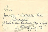 Lowe, Ferdinand - Set of 2 Autograph Notes Signed 1906 & 1907