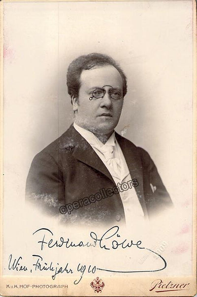 Lowe, Ferdinand - Signed Cabinet Photo 1910