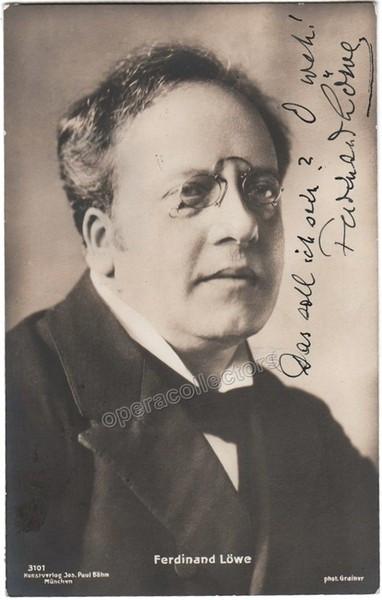 Lowe, Ferdinand - Signed Photo Postcard