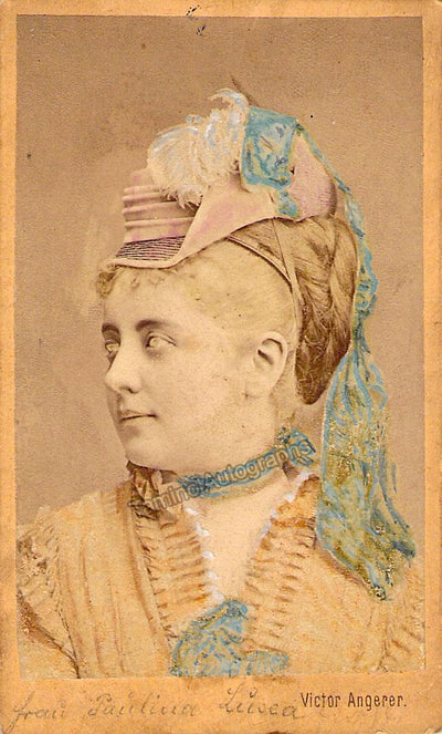 As herself in colorized CDV