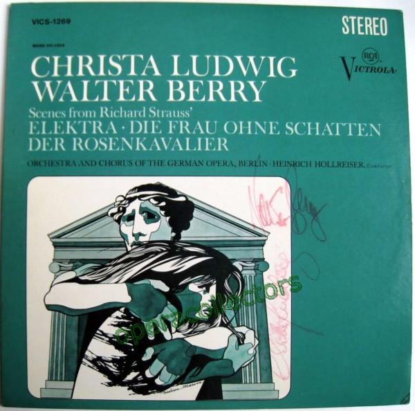 Ludwig, Christa and Berry, Walter - Scenes from Richard Strauss' operas signed LP