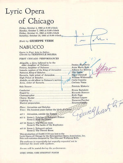 Gobbi, Tito - Christoff, Boris - Mastilovic, Danica - La Morena, Alfonso 1963