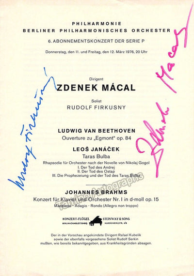 MACAL, Zdenek - FIRKUSNY, Rudolf