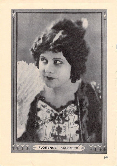 MacBeth, Florence - Signed Page Program 1926