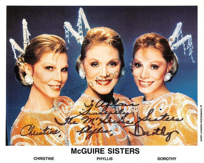 MacGuire Sisters - Triple Signed Photo