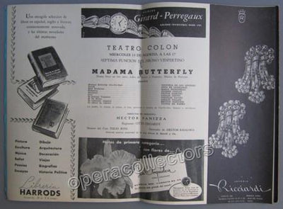 Madama Butterfly - Program Teatro Colón 1952 - Victoria de los Angeles