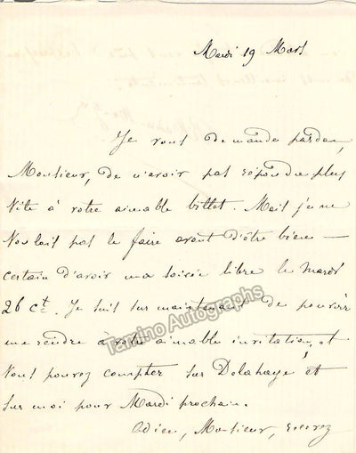 Madier de Montjau, Raoul - Set of 2 Signed Autograph Letters