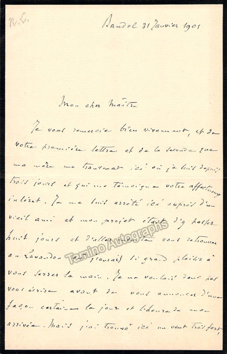 Madier de Montjau, Raoul - Set of 2 Signed Autograph Letters - Tamino