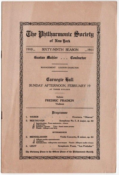 MAHLER, GUSTAV