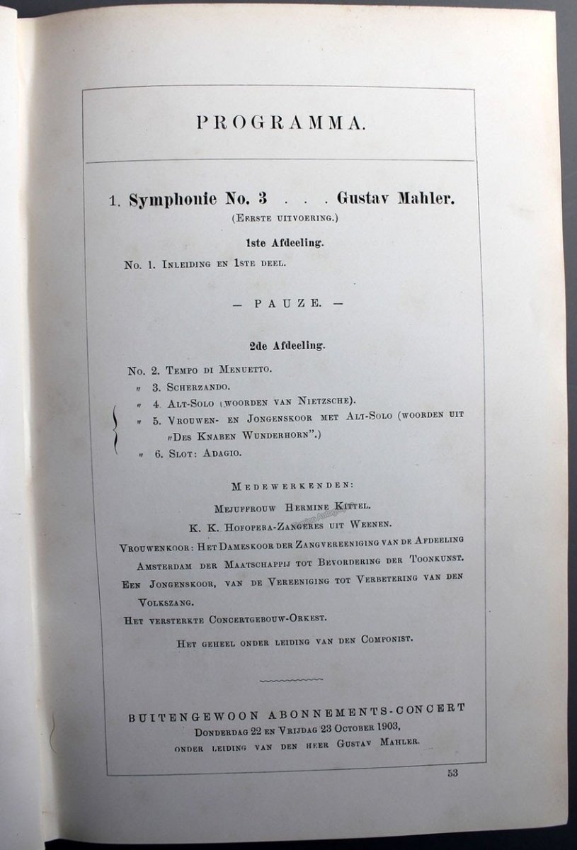 Mahler, Gustav - Concertgebouw Orchestra 1903-1904 - Tamino