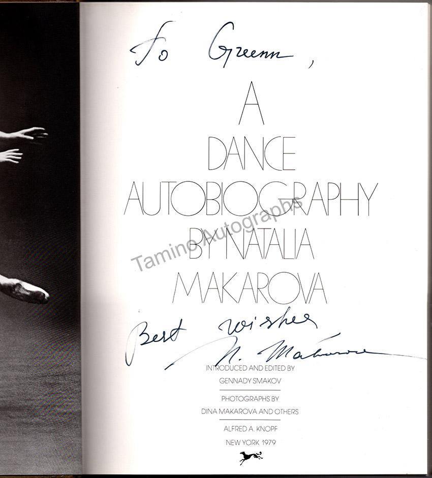 Makarova, Natalia - Signed Book "A Dance Autobiography" - Tamino