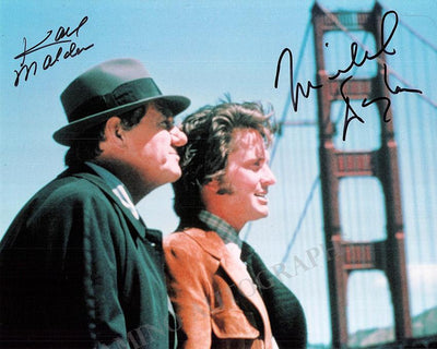 Malden, Karl - Douglas, Michael - Double Signed Photo in "The Streets of San Francisco"