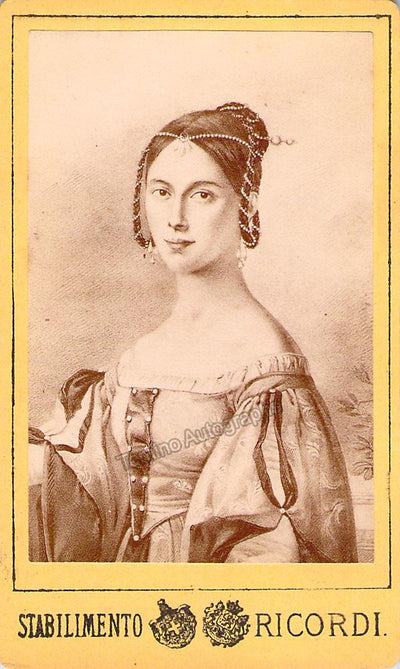Malibran, Maria - Unsigned Vintage CDV Portrait