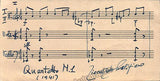 Malipiero, Riccardo - Autograph Music Quote Signed 1941