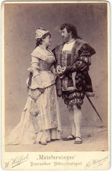 Malten, Therese - Gudehus, Heinrich - Cabinet photo Bayreuth 1880s