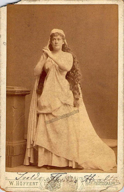 Malten, Therese - Signed Cabinet Photo as Isolde 1886