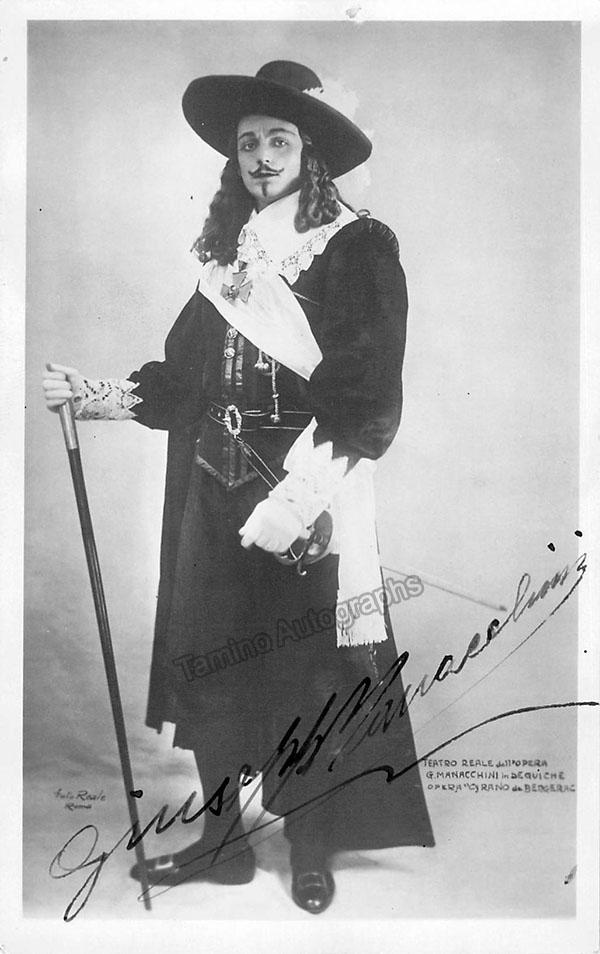 Manacchini, Giuseppe - Signed Photo in Cyrano de Bergerac, World Premiere 1936 - Tamino