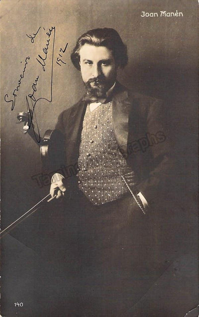Manen, Joan - Signed Photo Postcard