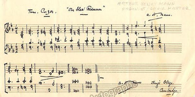 Mann, Arthur Henry - Autograph Music Quote Signed