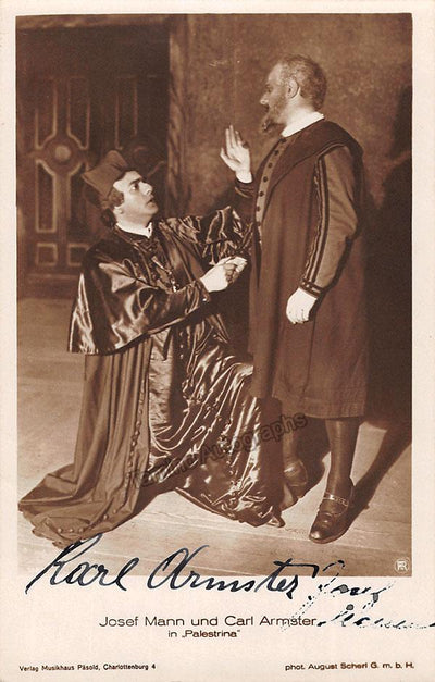 Mann, Josef - Armster, Karl - Double Signed Photo in Palestrina