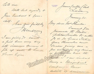 Mapleson, James Henry - Autograph Letter Signed