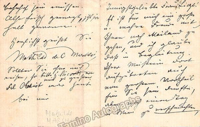 Marchesi, Mathilde - Autograph Letter Signed
