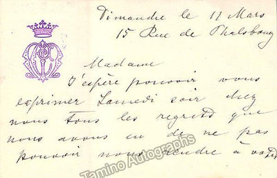 Marchesi, Mathilde - Autograph Note Signed
