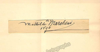 Marchesi, Mathilde - Signature Cut 1896