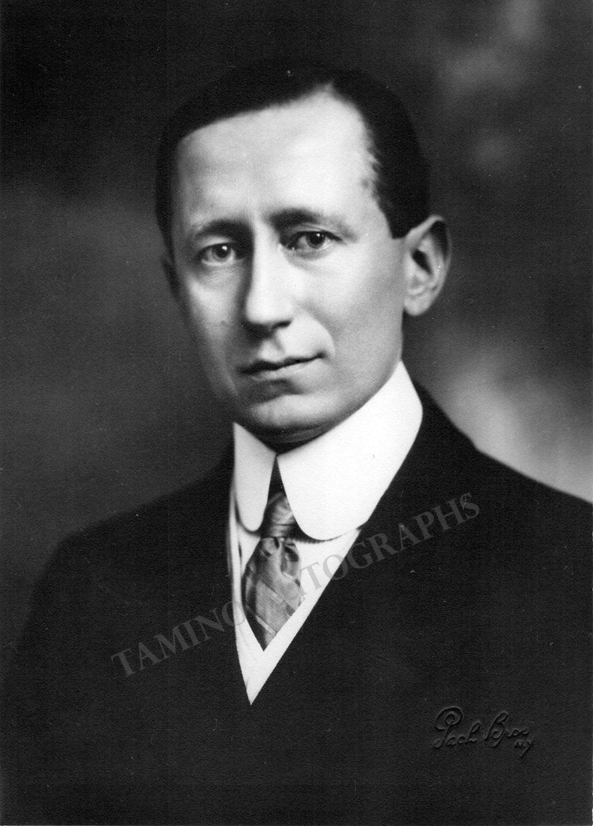 Marconi, Guglielmo - Signature and Photo - Tamino