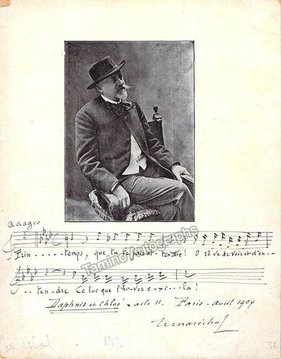 Marechal, Henri - Autograph Music Quote Signed 1909