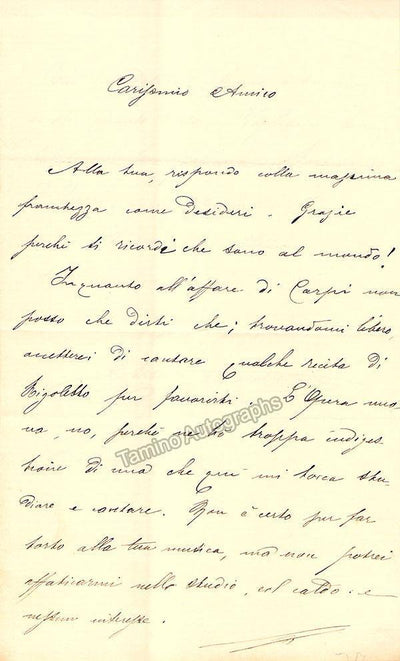 Marescalchi, Arturo - Autograph Letter Signed