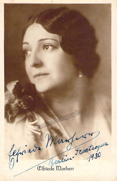 MARHERR, Elfriede (Various Autographs)