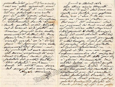 Mariani, Angelo - Autograph Letter Signed 1862