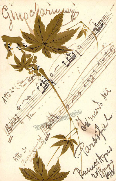 Marinuzzi, Gino - Autograph Music Quote Signed