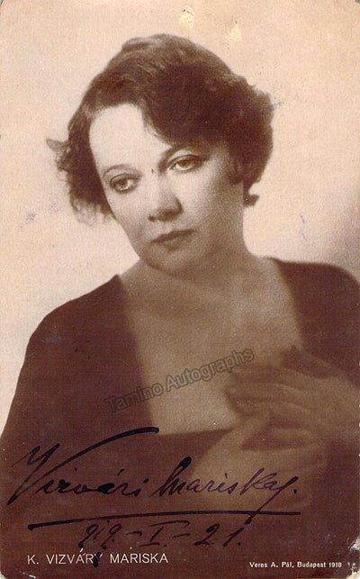 Mariska, Vizvari - Signed Photo 1921