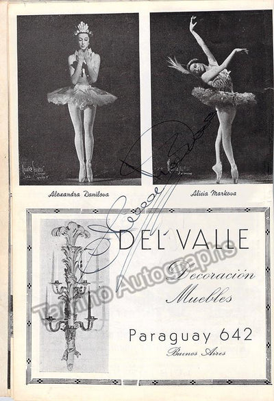 Markova, Alicia - Signed Program 1940