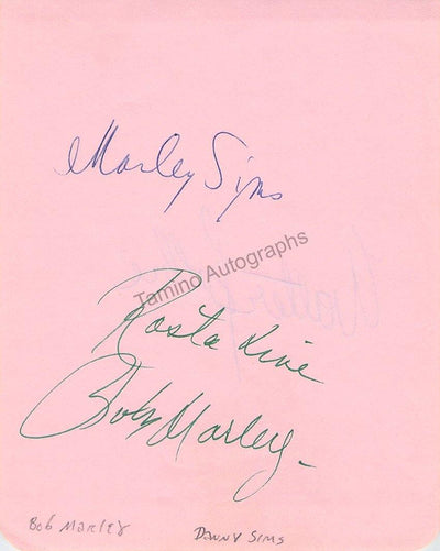 Marley, Bob - Sims, Danny - Double Signed Album Page