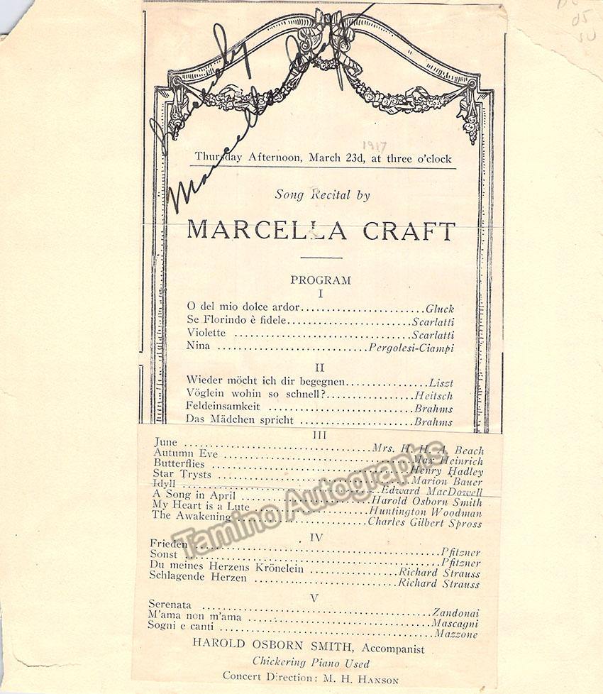 Martinelli, Giovanni - Farrar, Geraldine - Signed Clip 1917 - Tamino