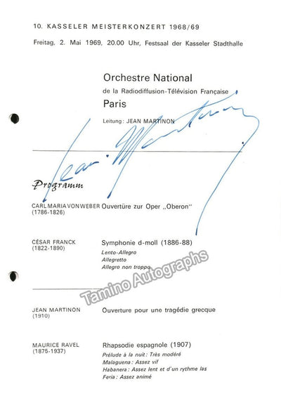 Martinon, Jean - Concert Program 1969