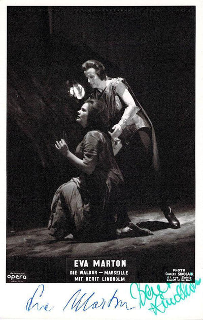 Marton, Eva - Lindholm, Berit- Double Signed Photograph in Die Walkure