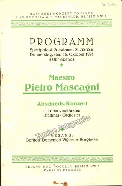 Mascagni, Pietro - Berlin Sportpalast 1924