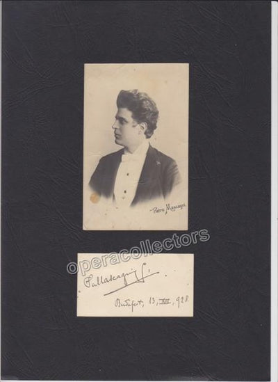 Mascagni, Pietro - Signature and Photo Matted