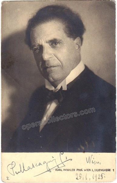 Mascagni, Pietro - Signed Photo Postcard