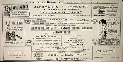 Mascagni, Pietro - Teatro Colón Program 1922